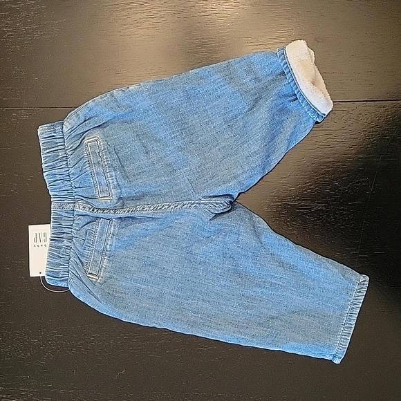 Baby Gap Fleece Lined Denim Pants for Baby Girls - Picture 2 of 3